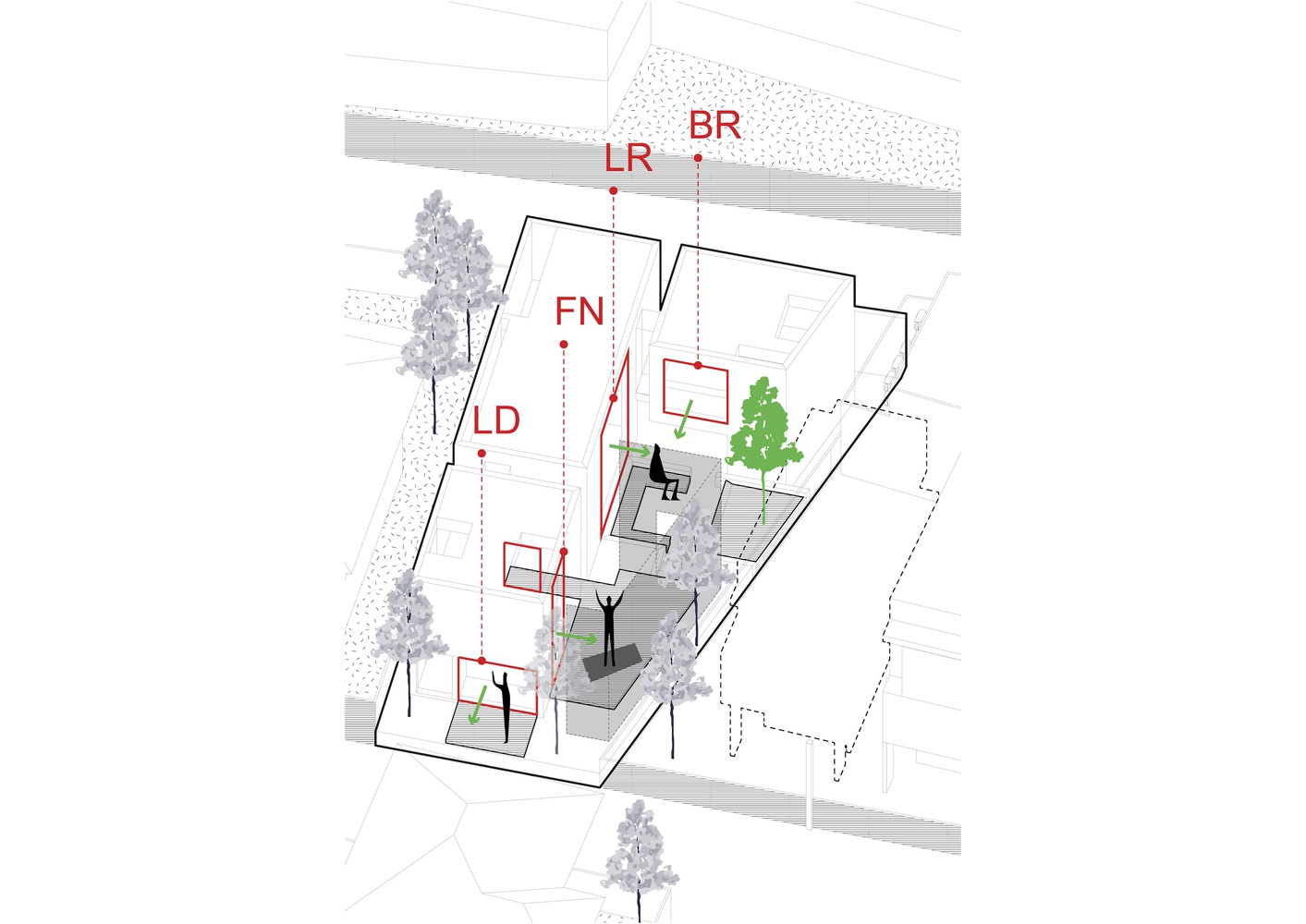 Greenbox Design,別墅設計案例,別墅設計,別墅設計方案,原木色別墅,庭院別墅,450㎡,泰國,曼穀