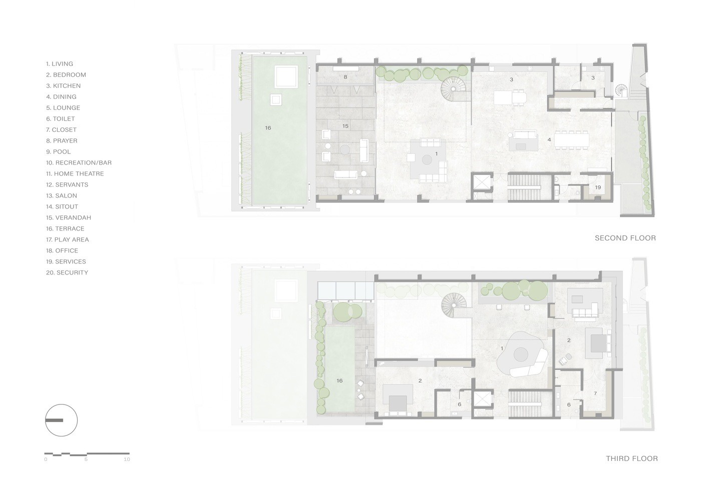 Spacefiction Studio,印度,別墅設計案例,別墅設計,2500㎡,別墅裝修效果圖,別墅旋轉樓梯,現代風格別墅,度假別墅