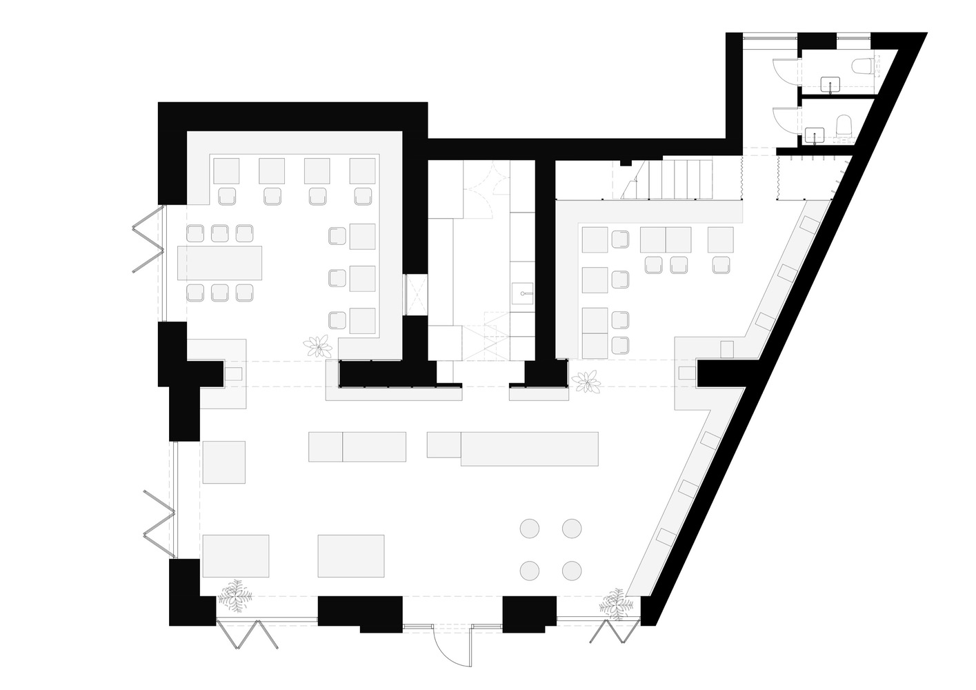 咖啡店設計,咖啡店設計案例,咖啡店設計方案,FREYA Architects,塞爾維亞,咖啡店裝修,麵包店設計,工業風咖啡廳,Chernyi 咖啡烘焙合作社