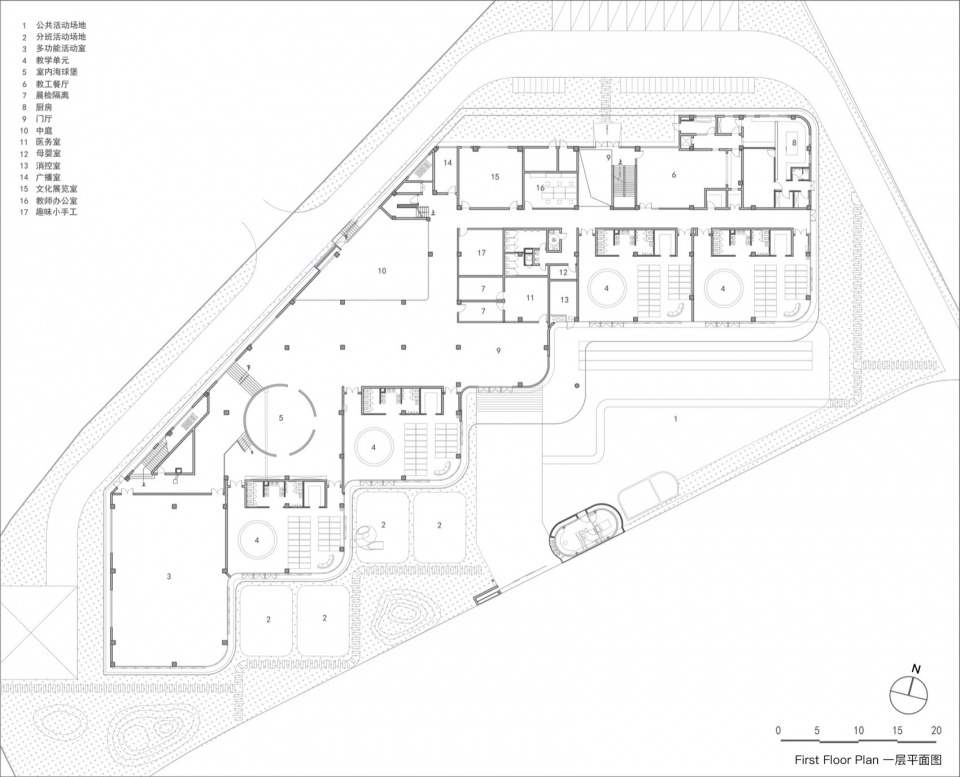 幼兒園設計,公辦幼兒園設計,校園設計,學校設計,幼兒園設計案例,幼兒園設計方案,浙江台州臨海市協成幼兒園,浙江台州,任天建築工作室