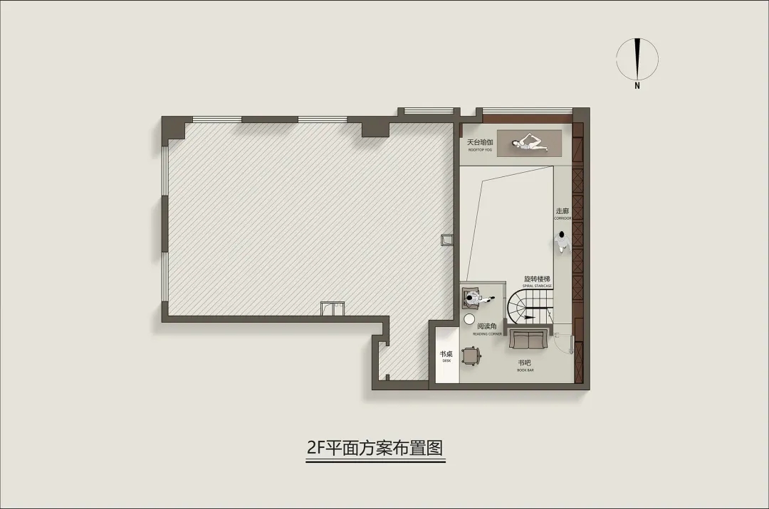 201㎡複式設計,201㎡,複式設計案例,複式設計,家裝設計,原木風設計,微水泥,現代風格住宅設計,北京複式住宅「書屋」,北京,與空間設計