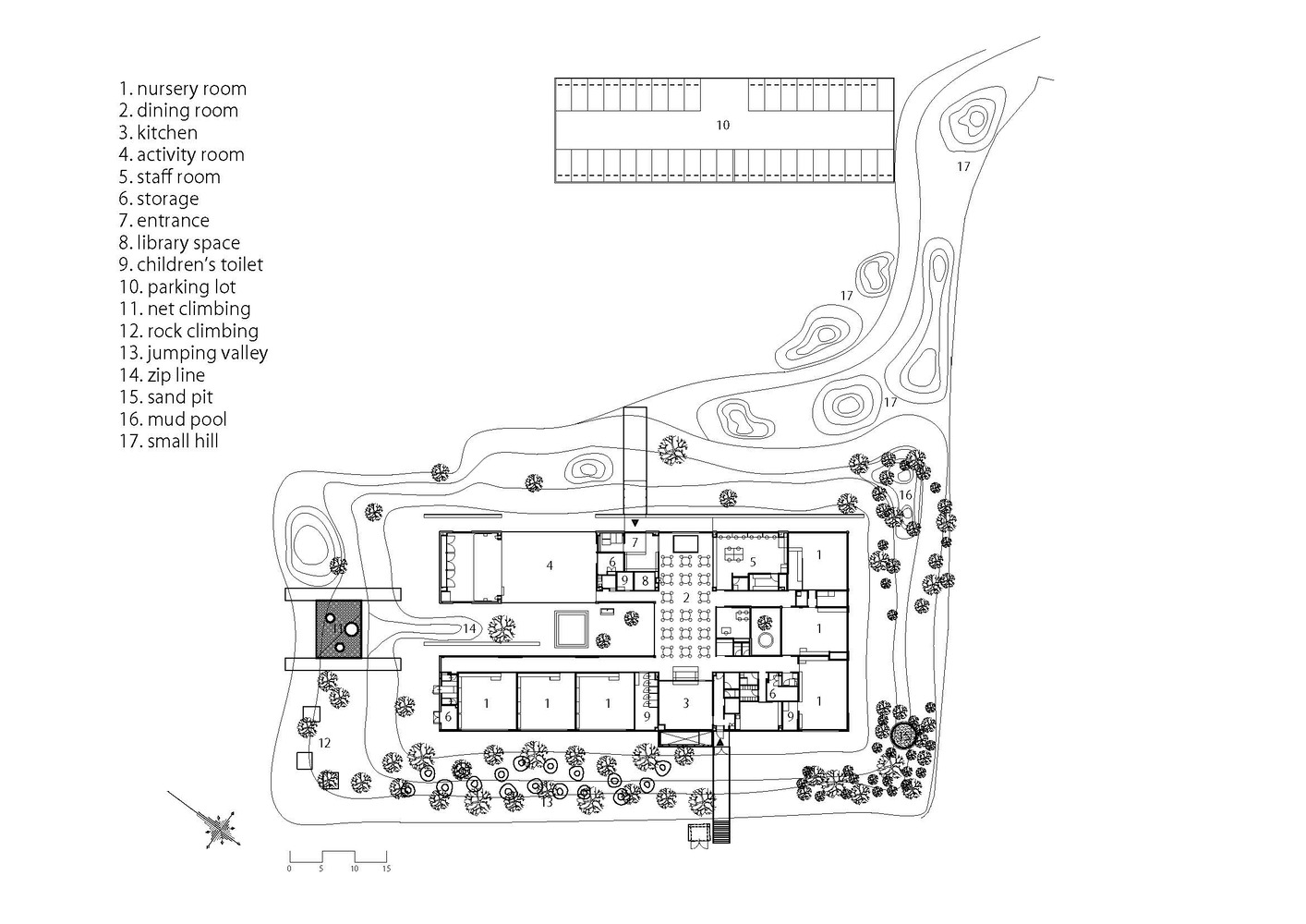 幼兒園設計,日比野設計,校園設計,學校設計,幼兒園設計案例,幼兒園設計方案,建築設計,教育建築設計,日本鹿屋,KFB幼兒園+保育所,保育所設計