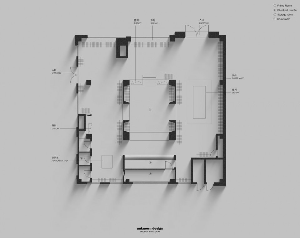 服裝店設計,服裝店設計案例,零售店設計,時裝店設計,服裝店設計方案,集合店設計,杭州MIICUUH品牌集合店,杭州,Unknown design非知名設計