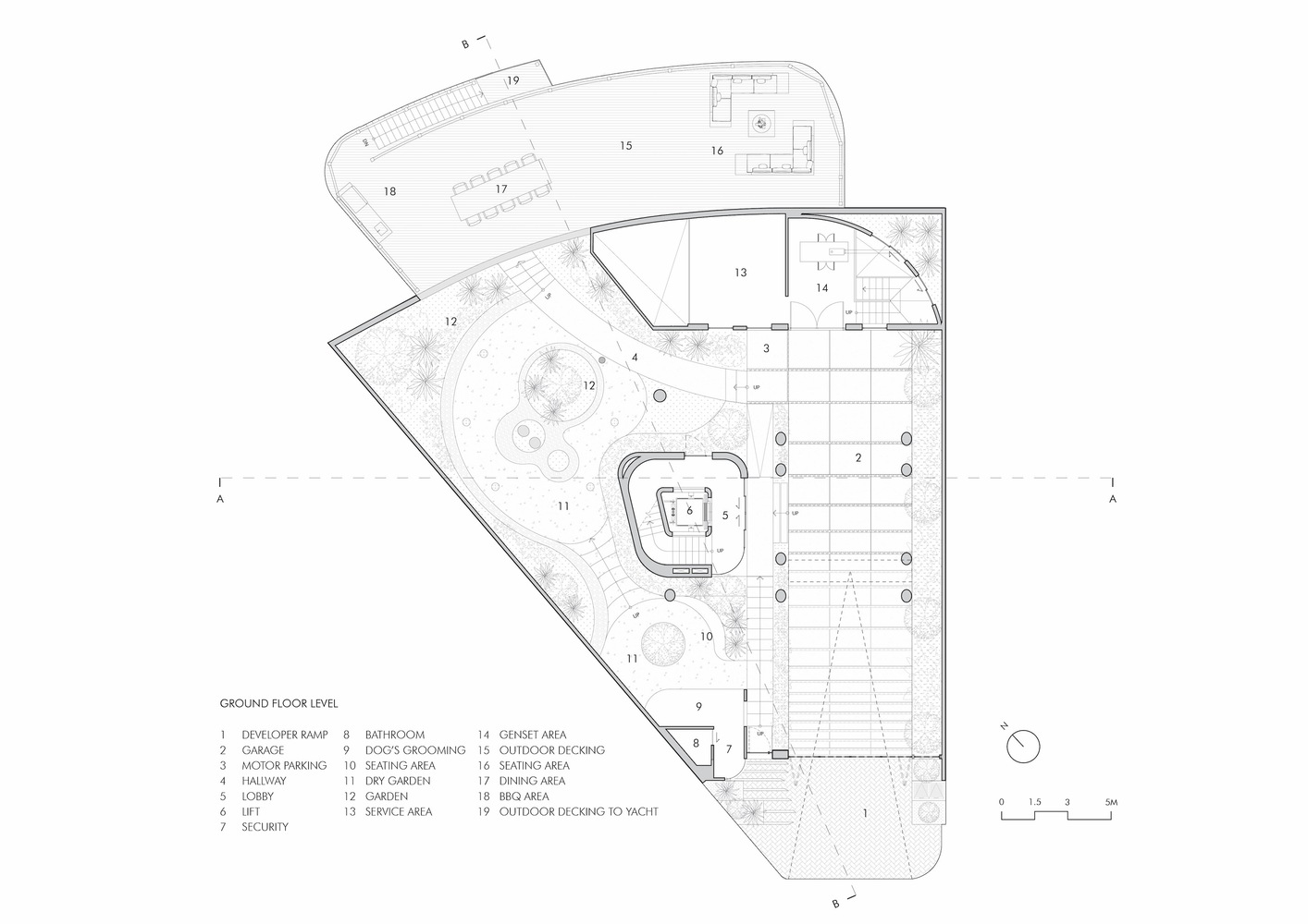 K-Thengono Design Studio,印度尼西亞,550㎡,雅加達,海濱別墅,別墅設計案例,泳池別墅,曲線,別墅設計方案