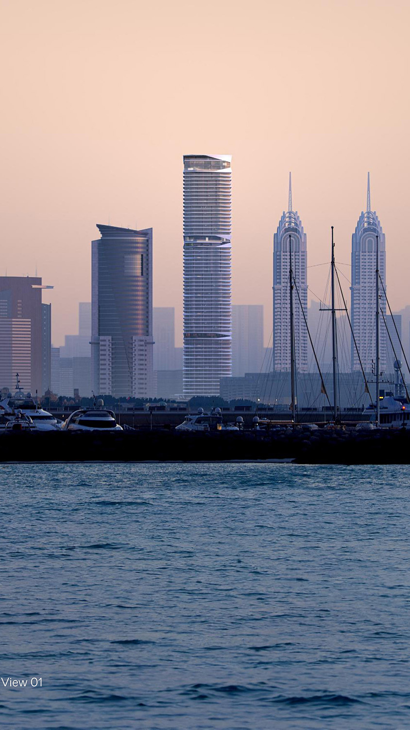 國外住宅設計,超高層住宅,迪拜,迪拜超高住宅Iconic Tower,國外住宅設計案例,建築設計,Pininfarina Architecture賓法建築